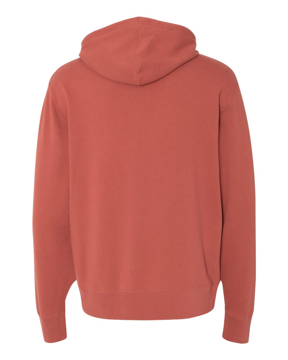 Front View of Rust Lightweight Full-Zip Hooded Sweatshirt - AFX90UNZ