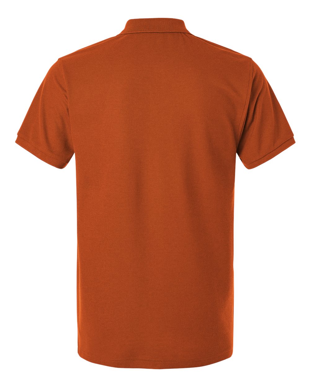 Front View of Rust Pique Polo - 62800
