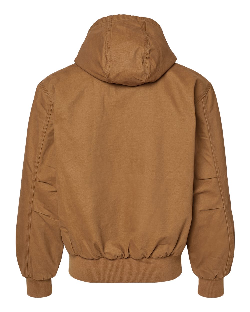 Front View of Saddle Cheyenne Boulder Cloth™ Hooded Jacket with Tricot Quilt Lining - 5020