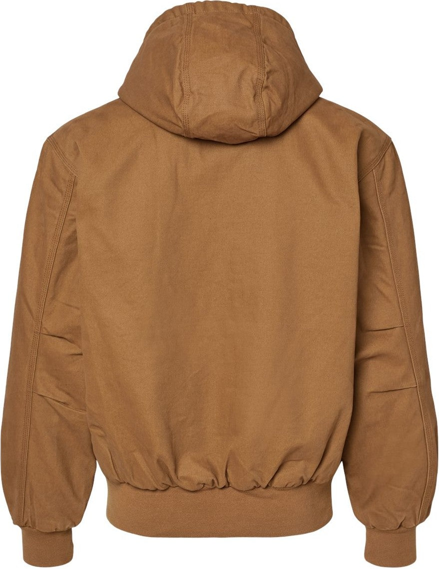 Front View of Saddle Cheyenne Boulder Cloth™ Hooded Jacket with Tricot Quilt Lining Tall Sizes - 5020T