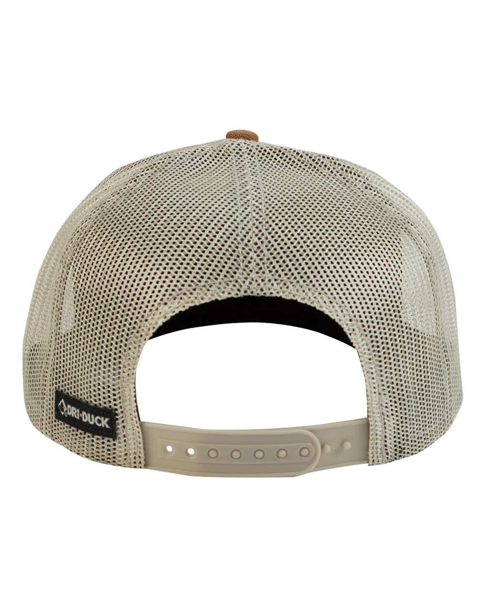 Rear View of Saddle/ Duck Camo Ridge Trucker Cap - 3091