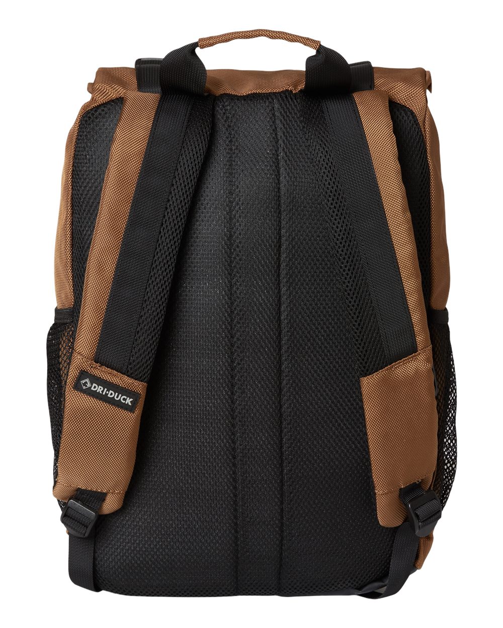 Rear View of Saddle Roll Top Backpack - 1410DD plain