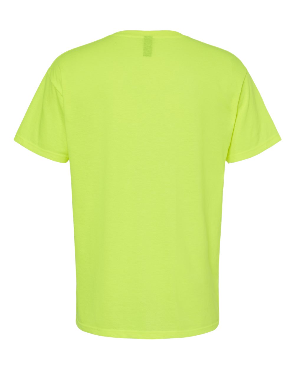 Front View of Safety Green Gold Soft Touch T-Shirt - 4800