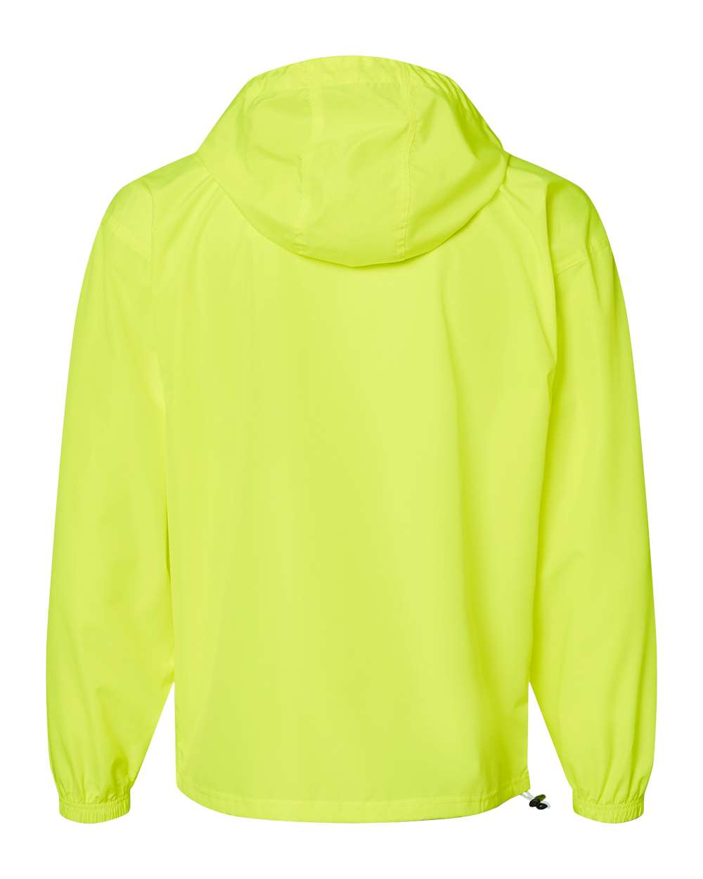 Front View of Safety Green Packable Anorak Jacket - CO200