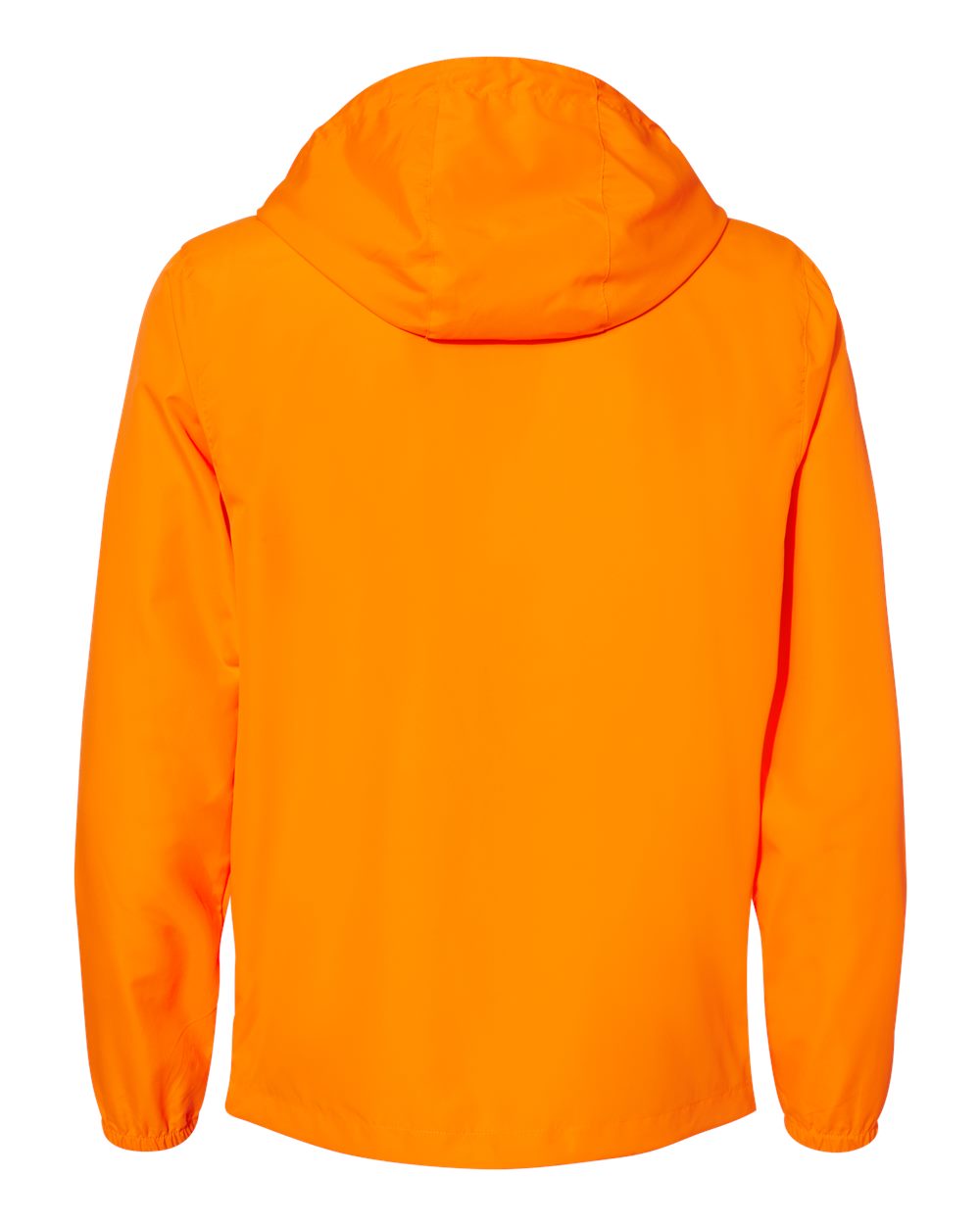 Front View of Safety Orange Lightweight Windbreaker Full-Zip Jacket - EXP54LWZ