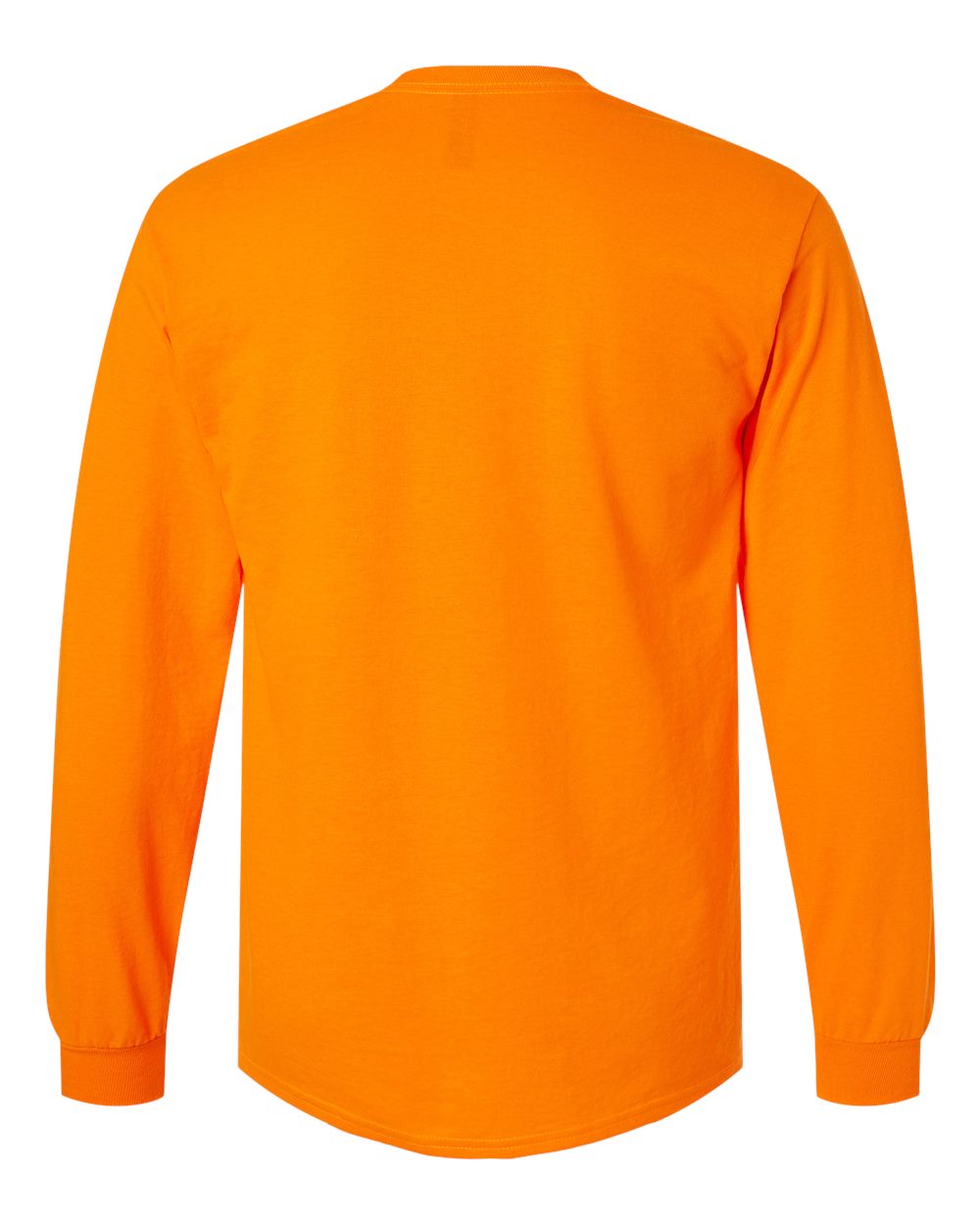 Front View of Safety Orange Ultra Cotton® Long Sleeve T-Shirt - 2400