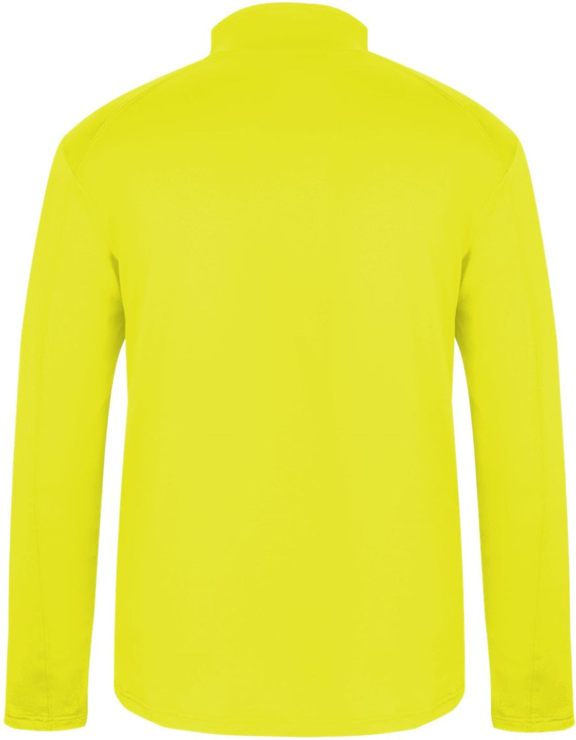 Rear View of SAFETY YELLOW 1/4 ZIP LIGHTWEIGHT PULLOVER