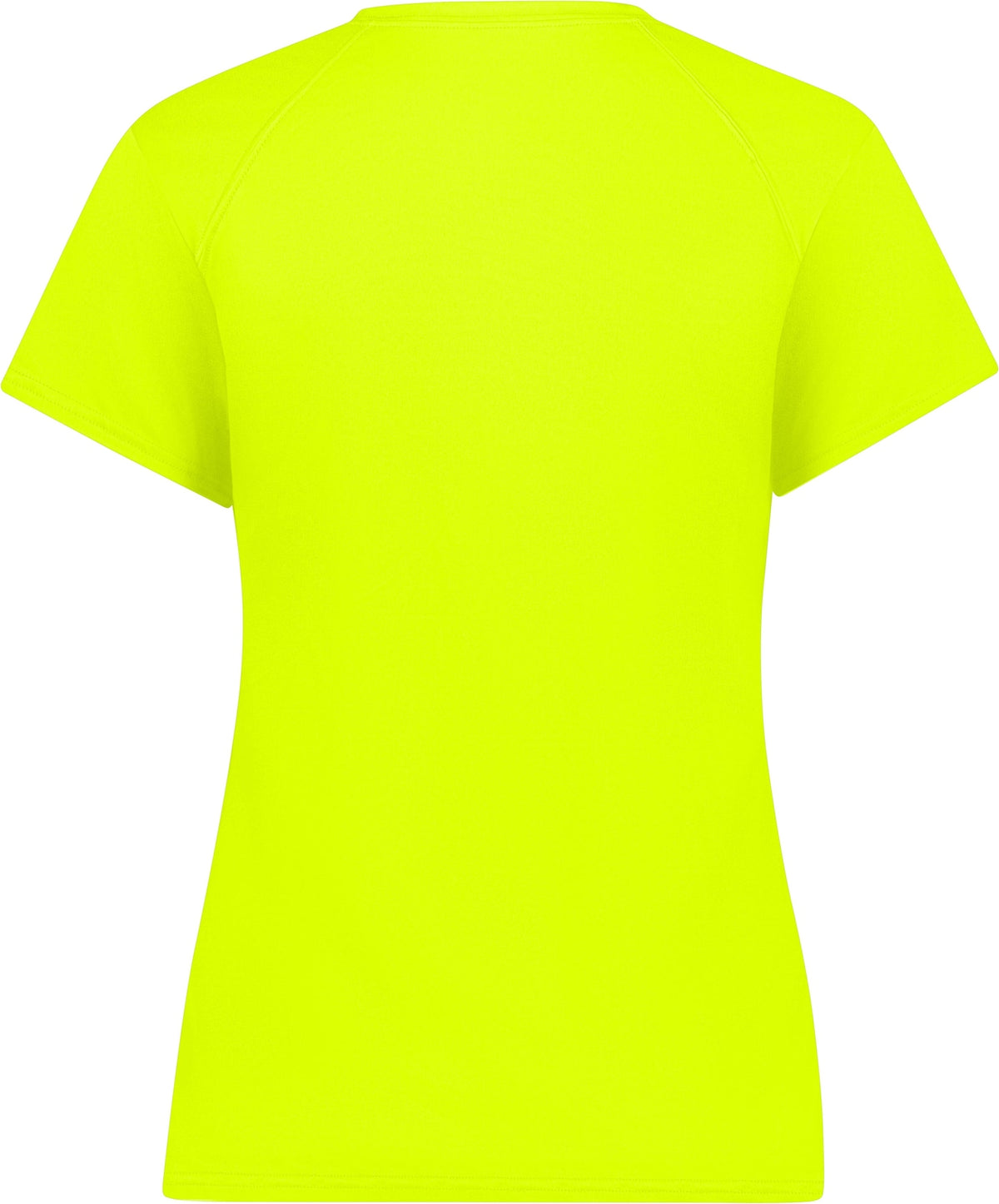Rear View of SAFETY YELLOW LADIES B-CORE TEE