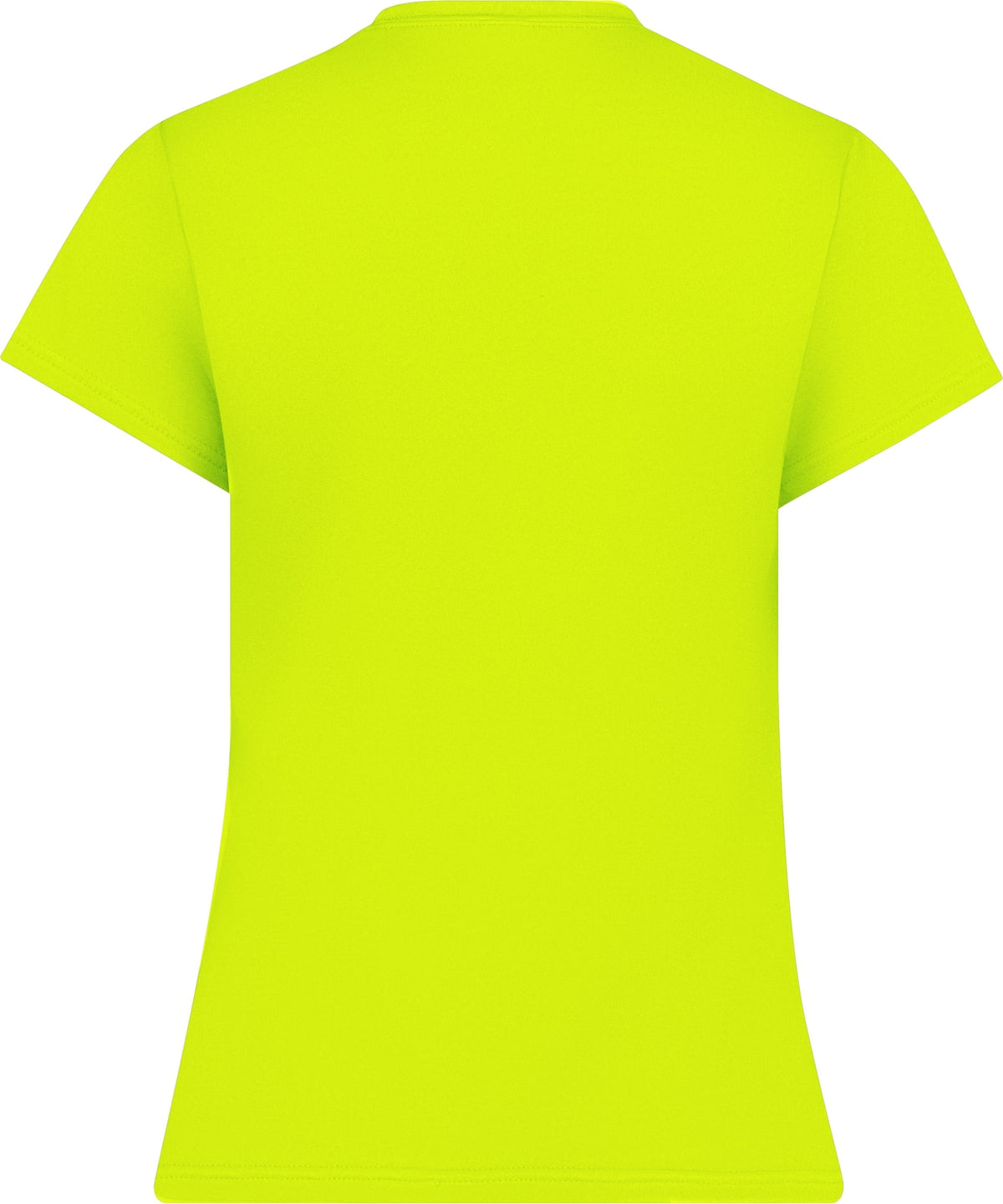 Rear View of SAFETY YELLOW LADIES C2 TEE