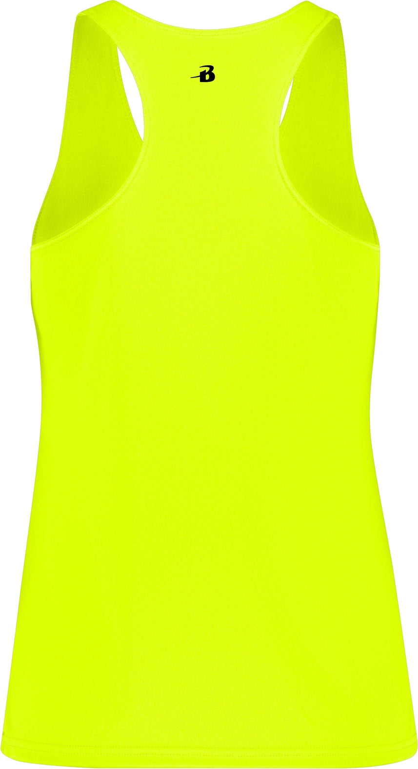 Rear View of SAFETY YELLOW LADIES' RACERBACK TANK
