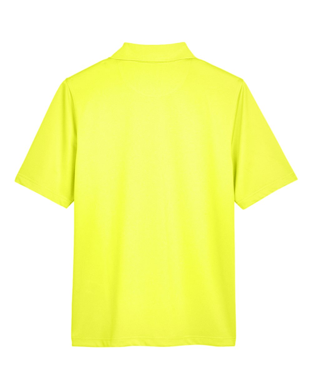 Front View of Safety Yellow Men's Advantage Snag Protection Plus Polo - M348