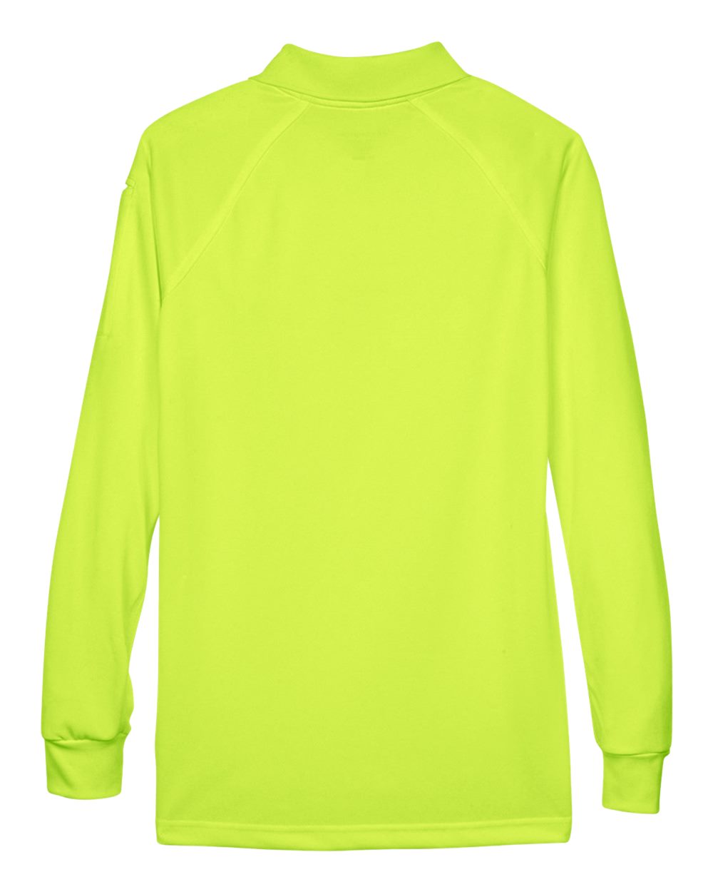 Front View of Safety Yellow Women's Advantage Long Sleeve Tactical Polo - M211LW