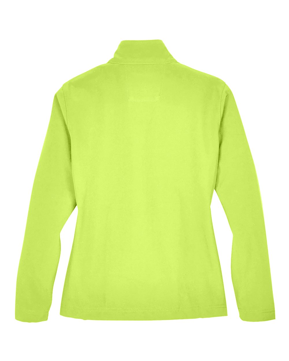 Rear View of Safety Yellow Women's Leader Soft Shell Jacket - TT80W