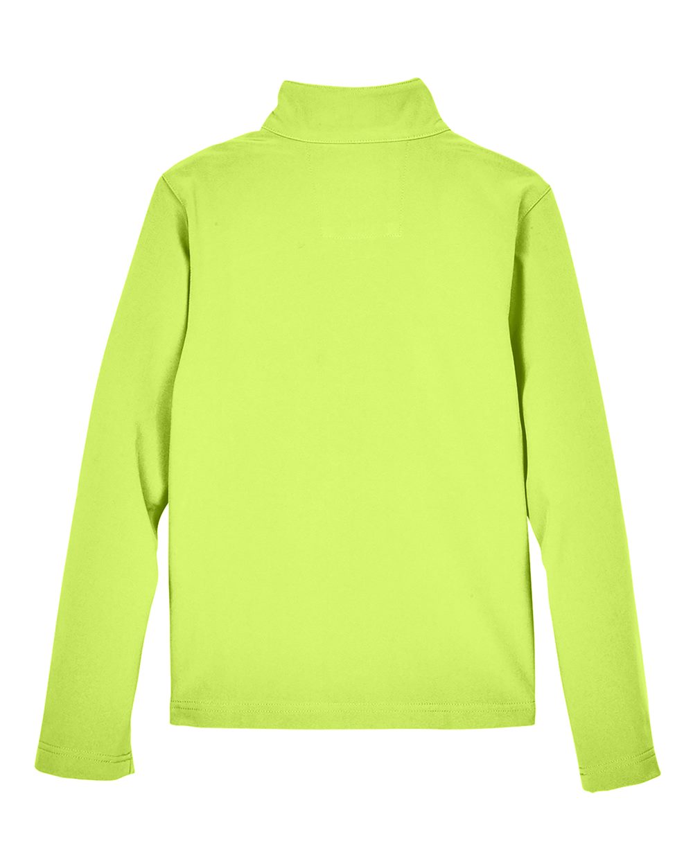 Front View of Safety Yellow Youth Leader Soft Shell Jacket - TT80Y