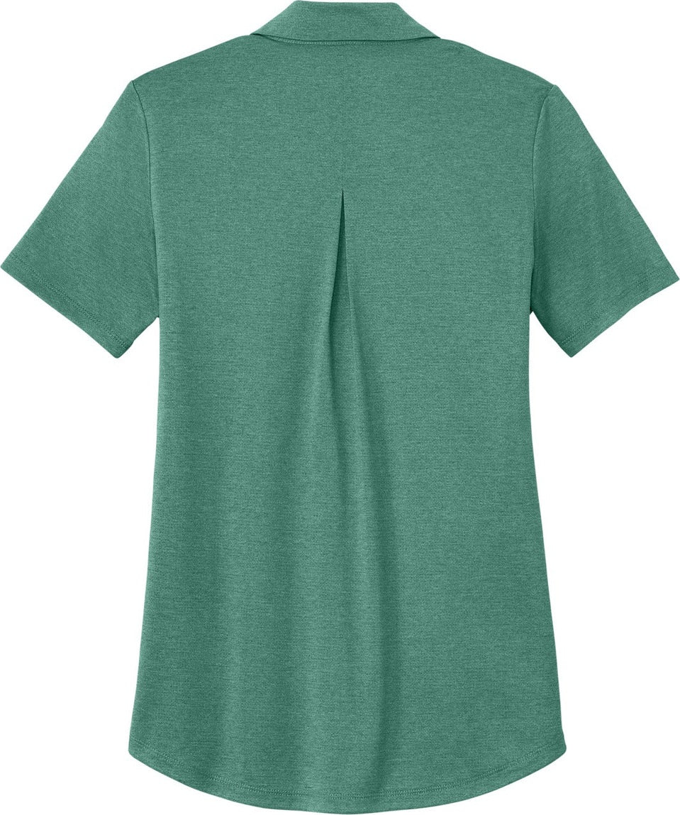 Front View of SageHthr Mercer+Mettle Women's Recharge Jersey Polo MM1021