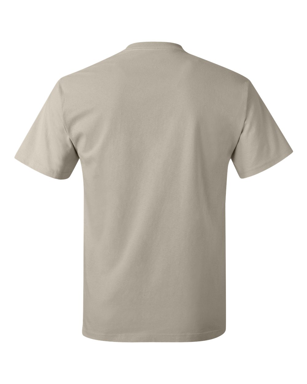 Rear View of Sand Authentic T-Shirt - 5250