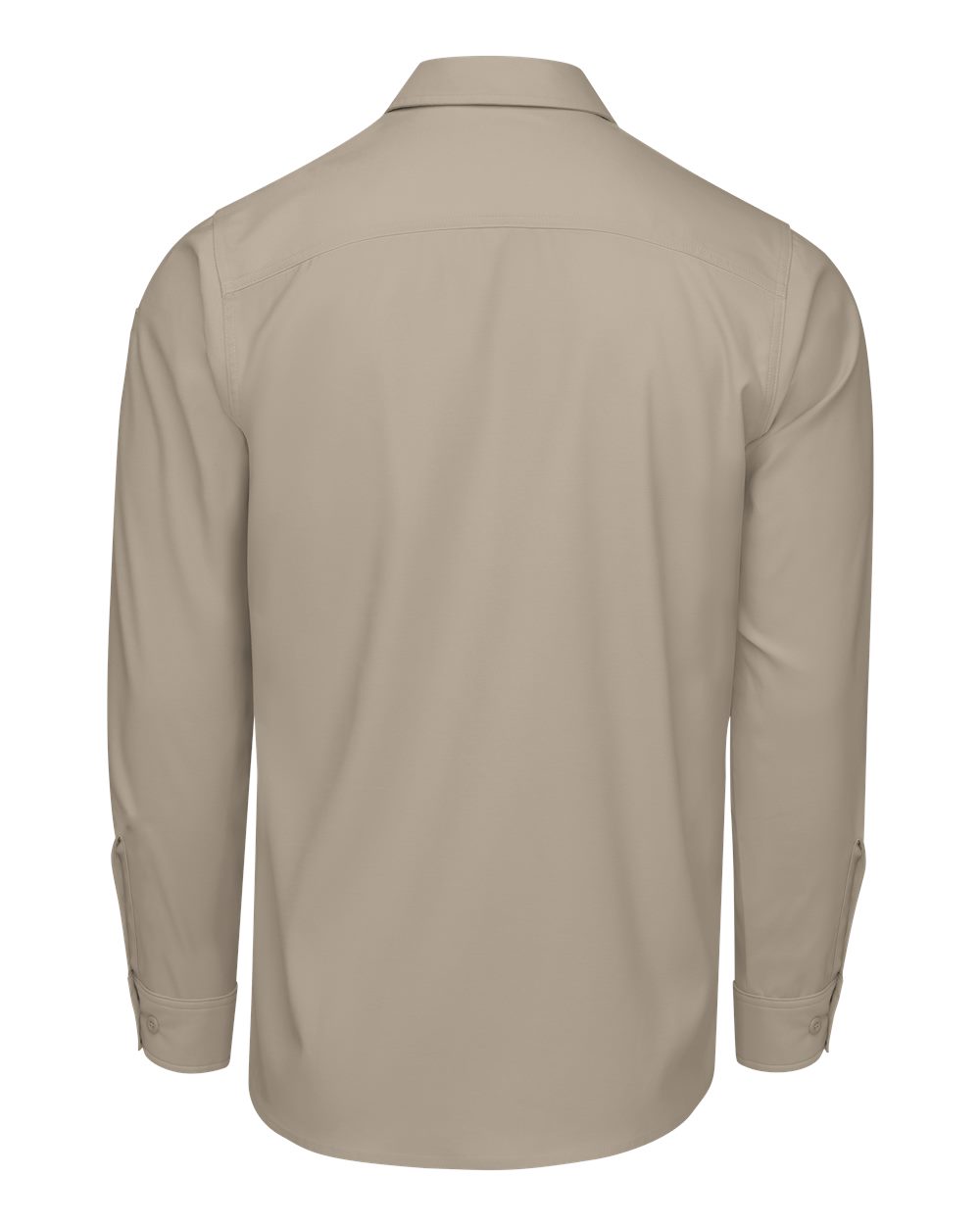 Rear View of Sand Cooling Long Sleeve Work Shirt - Tall Sizes - TSM4T