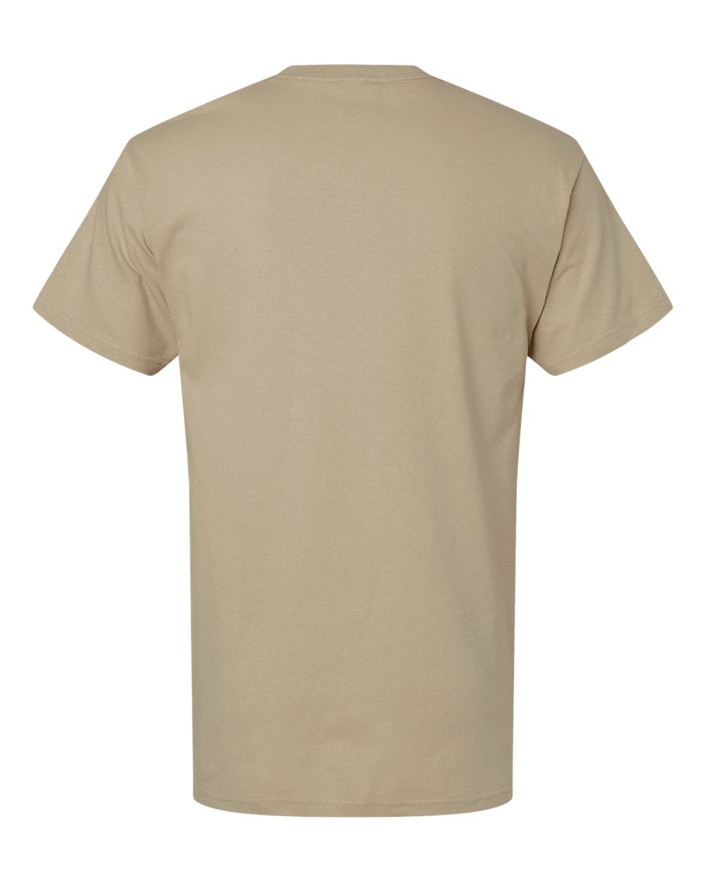 Front View of Sand Gold Soft Touch T-Shirt - 4800