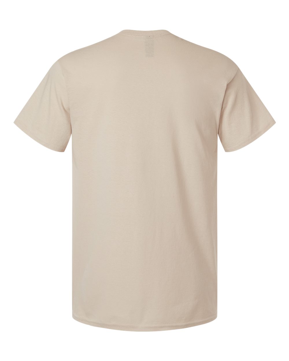 Front View of Sand Light Cotton T-Shirt - 3000
