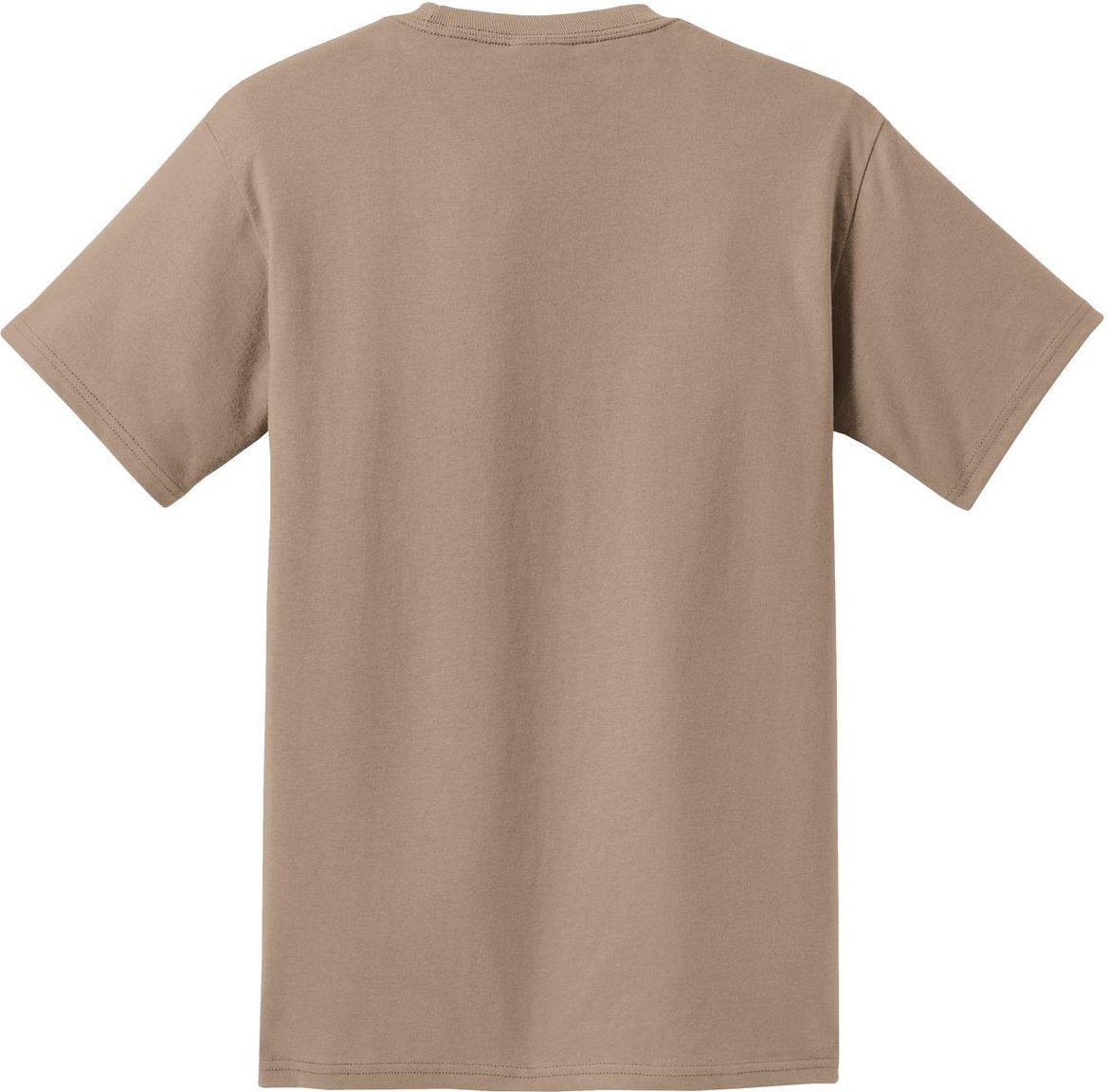 Front View of Sand Port & Co Tall Essential Pocket Tee. PC61PT