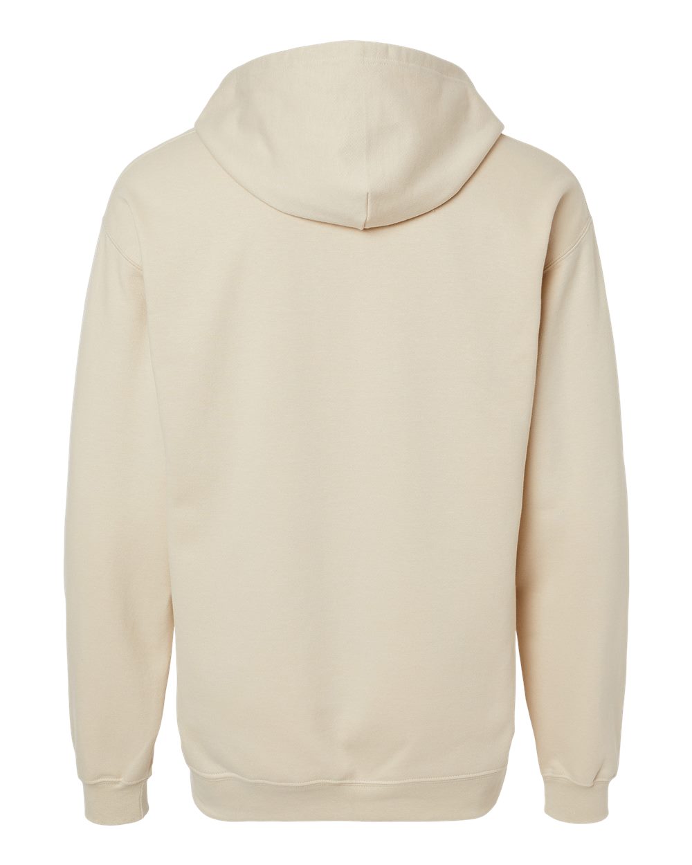 Front View of Sand Softstyle® Full-Zip Hooded Sweatshirt - SF600