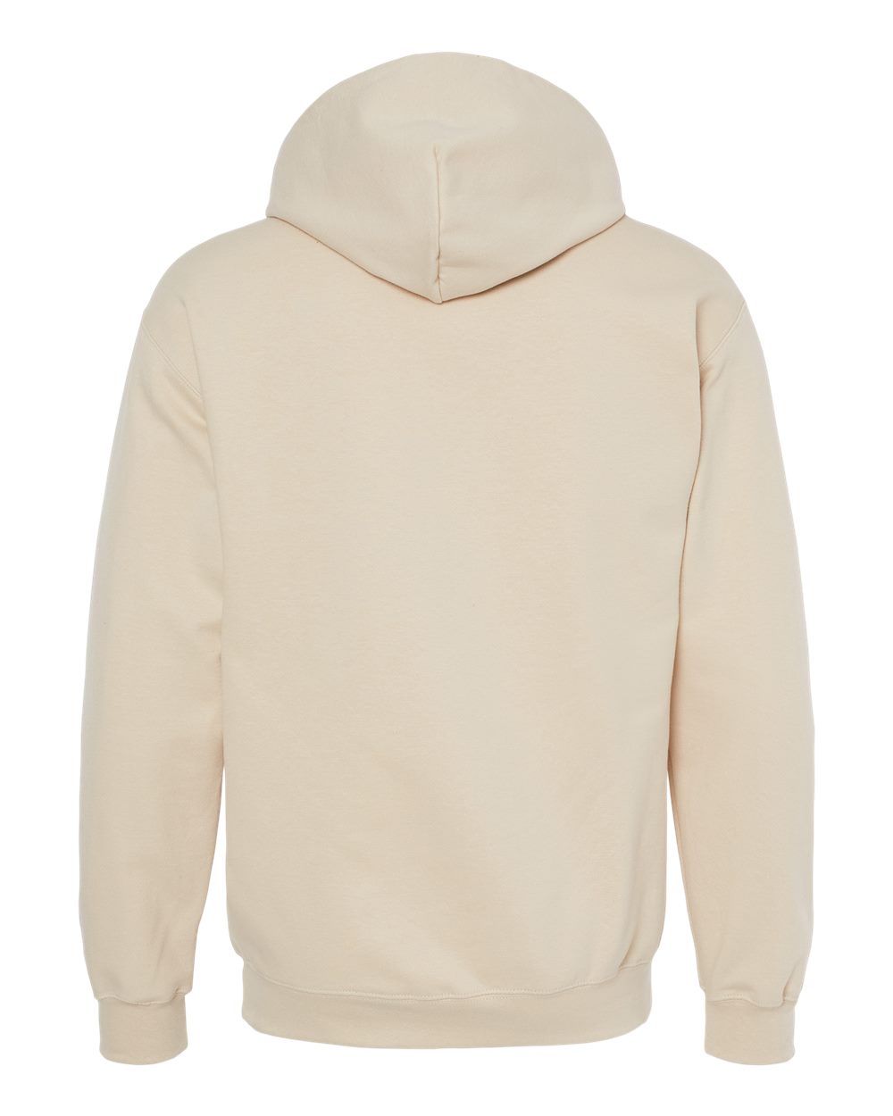 Front View of Sand Softstyle® Midweight Hooded Sweatshirt - SF500