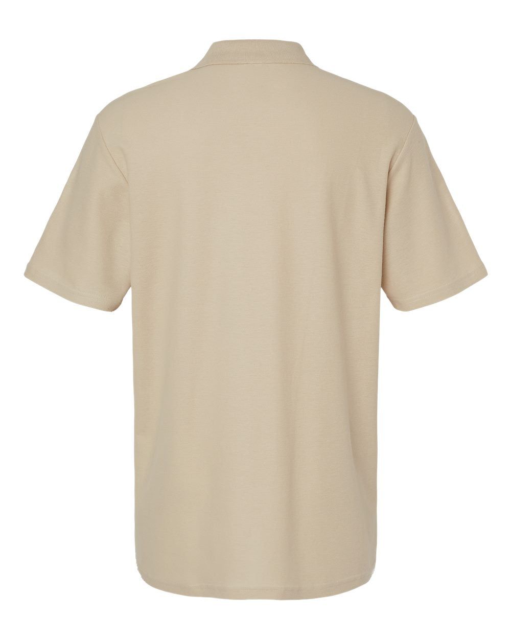 Front View of Sand Softstyle® Pique Polo - 64800