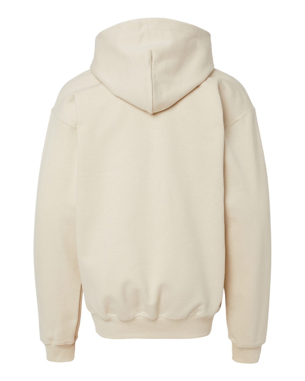 Front View of Sand Softstyle® Youth Midweight Hooded Sweatshirt - SF500B