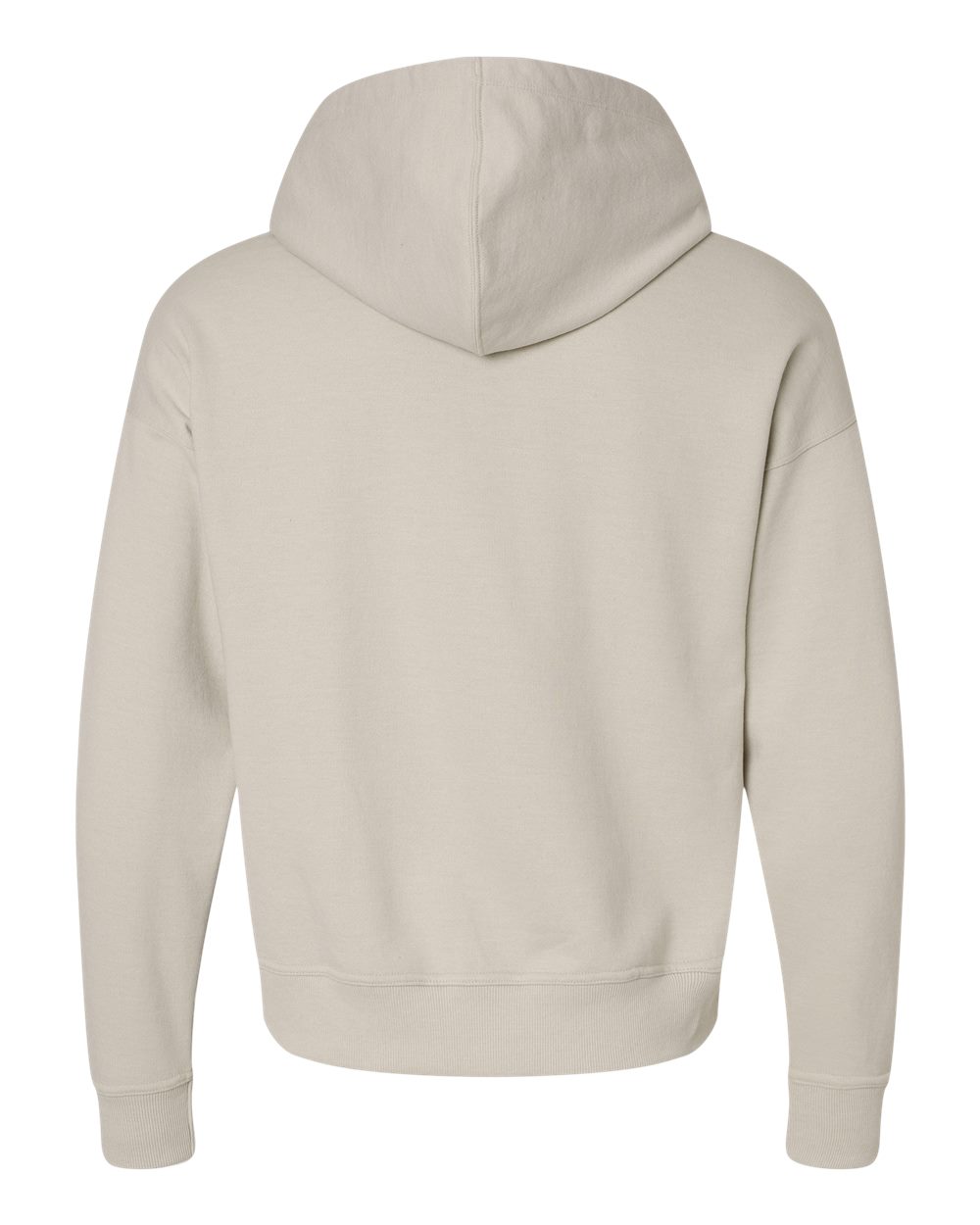 Front View of Sand Women's Powerblend® Hooded Sweatshirt - S760