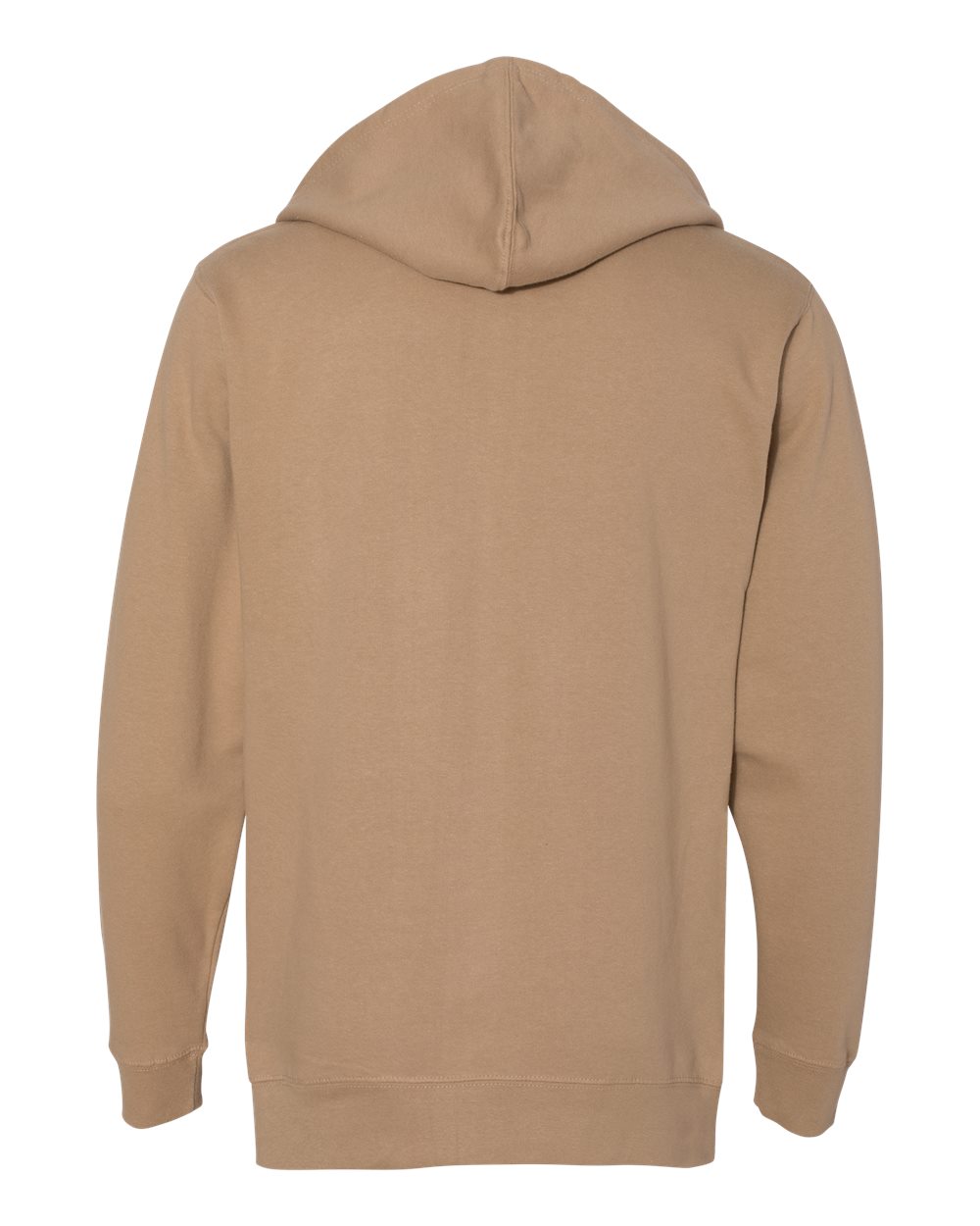 Front View of Sandstone Midweight Full-Zip Hooded Sweatshirt - SS4500Z