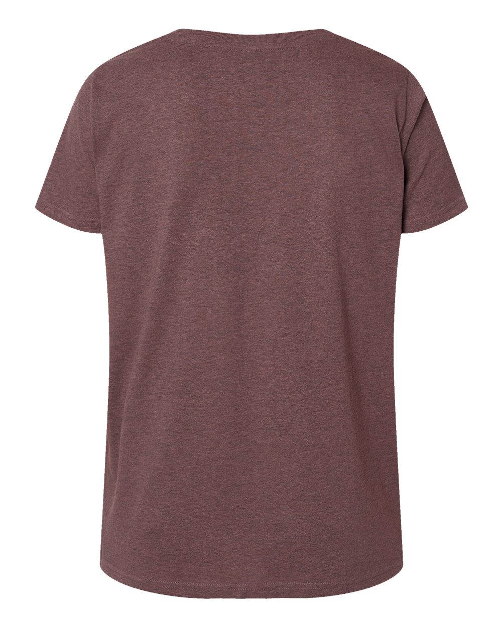 Front View of Sangria Blackout Curvy Collection Women's Fine Jersey V-Neck Tee - 3817