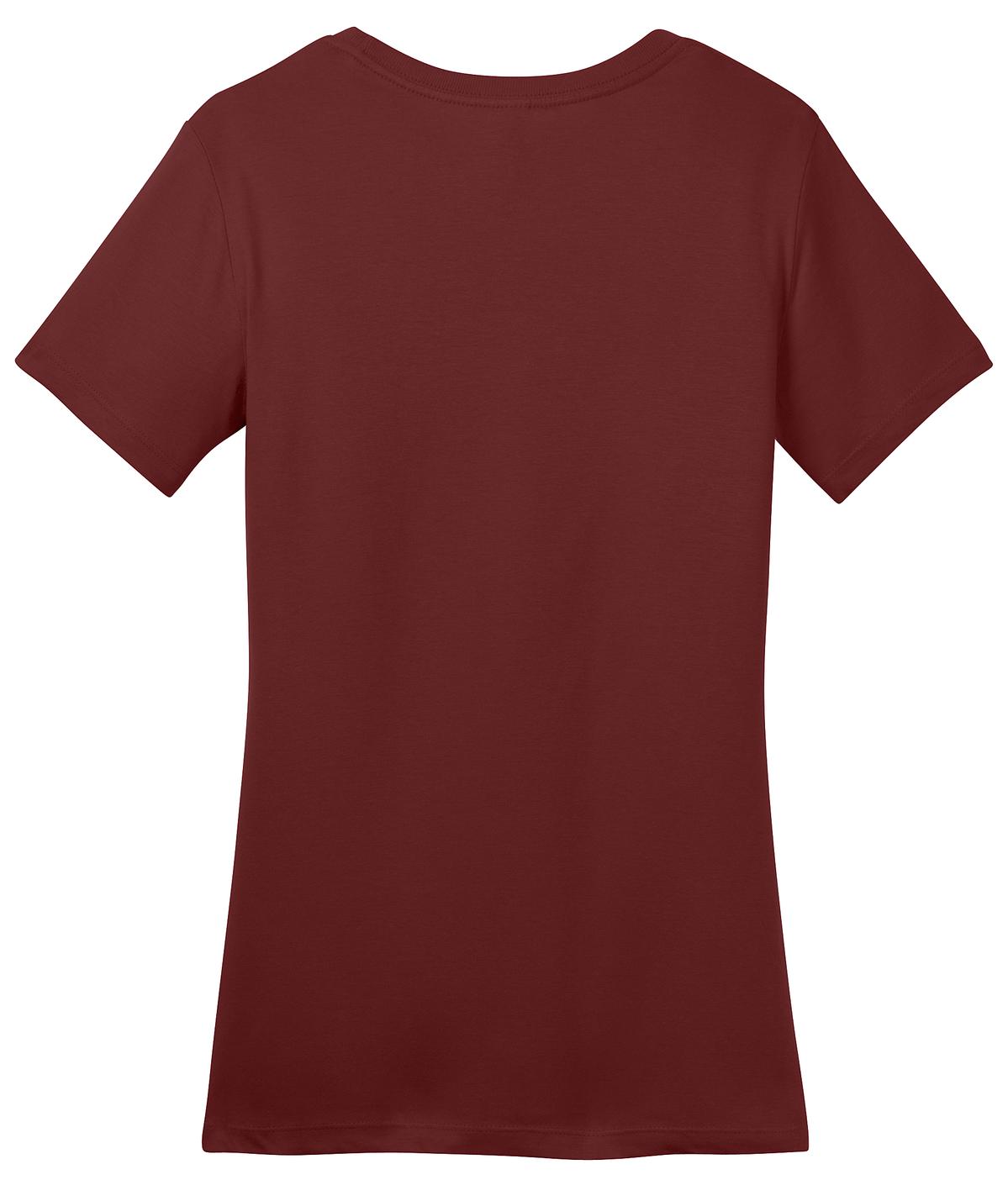 Rear View of Sangria District Women's Perfect Weight Tee. DM104L