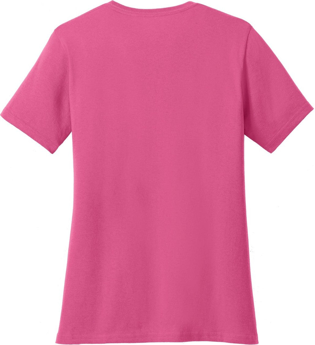 Front View of Sangria Port & Co Women's Core Cotton V-Neck Tee. LPC54V
