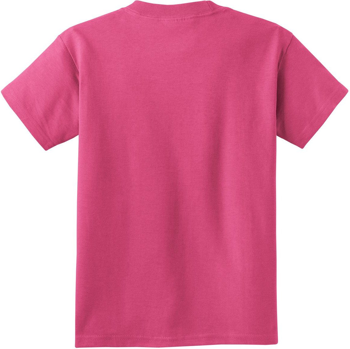 Rear View of Sangria Port & Co Youth Essential Tee. PC61Y