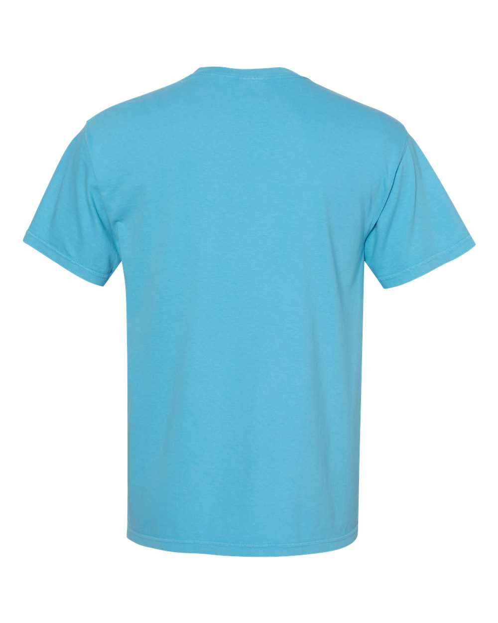 Front View of Sapphire Garment-Dyed Heavyweight Pocket T-Shirt - 6030