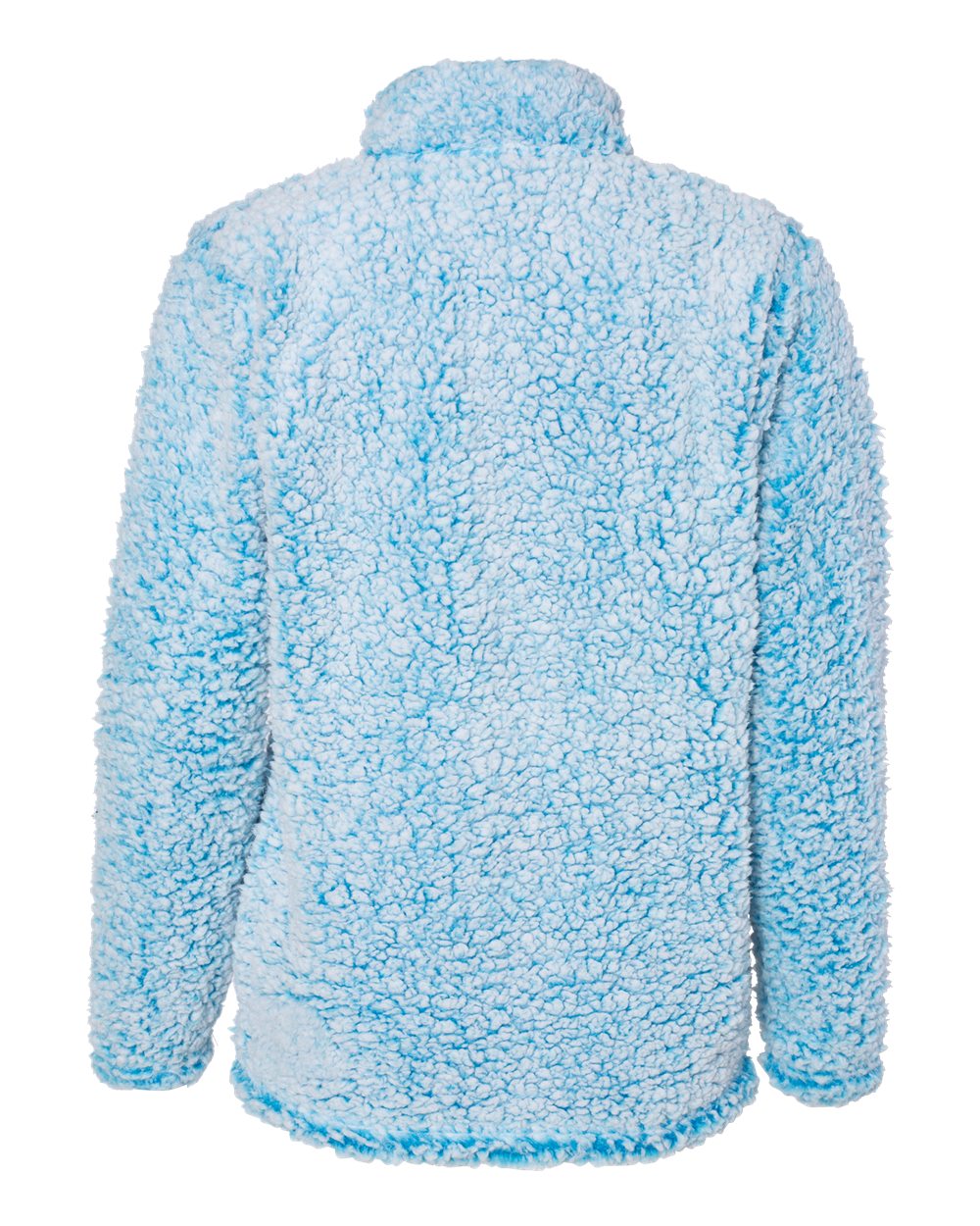 Front View of Sapphire Heather Women’s Epic Sherpa Quarter-Zip Pullover - 8451