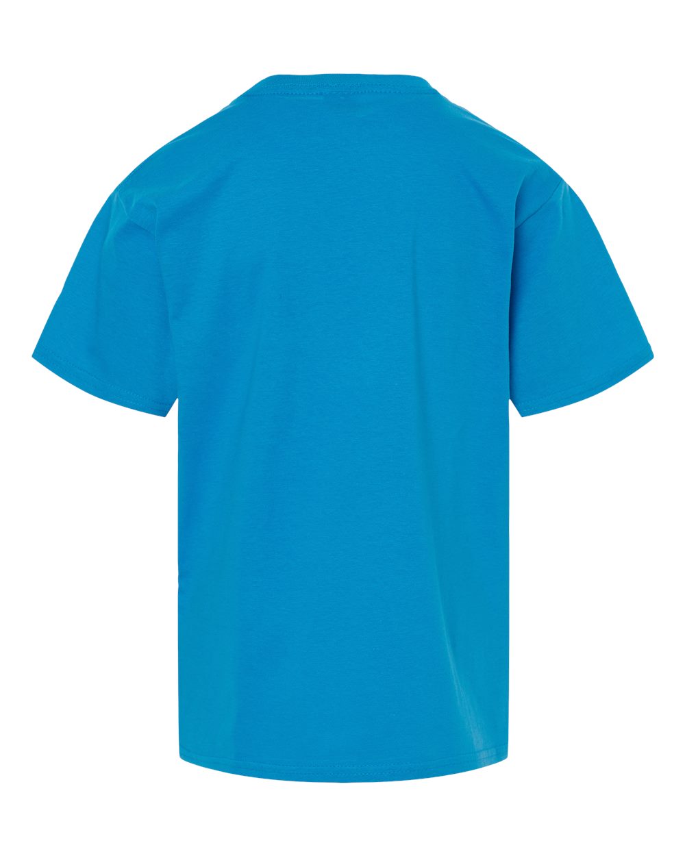 Rear View of Sapphire Light Cotton Youth T-Shirt - 3000B