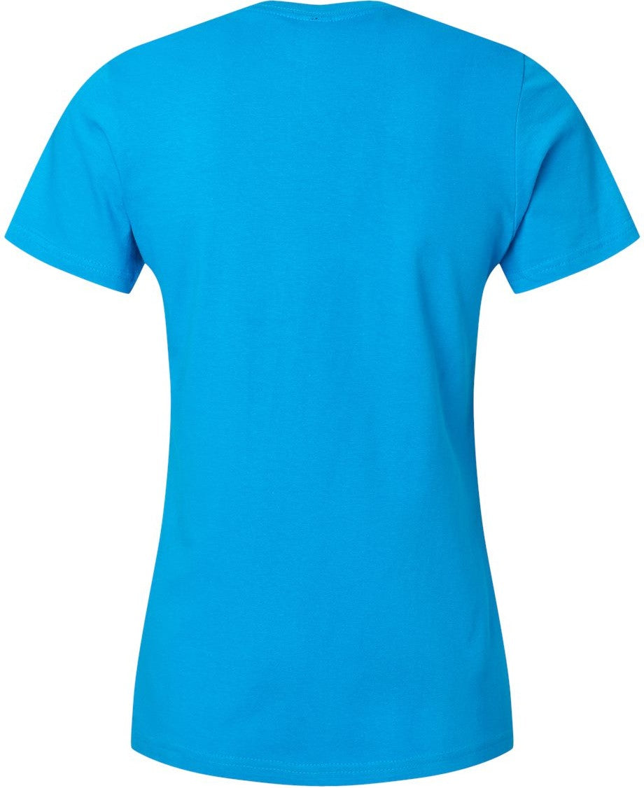 Front View of Sapphire Softstyle® Women's Midweight T-Shirt - 65000L