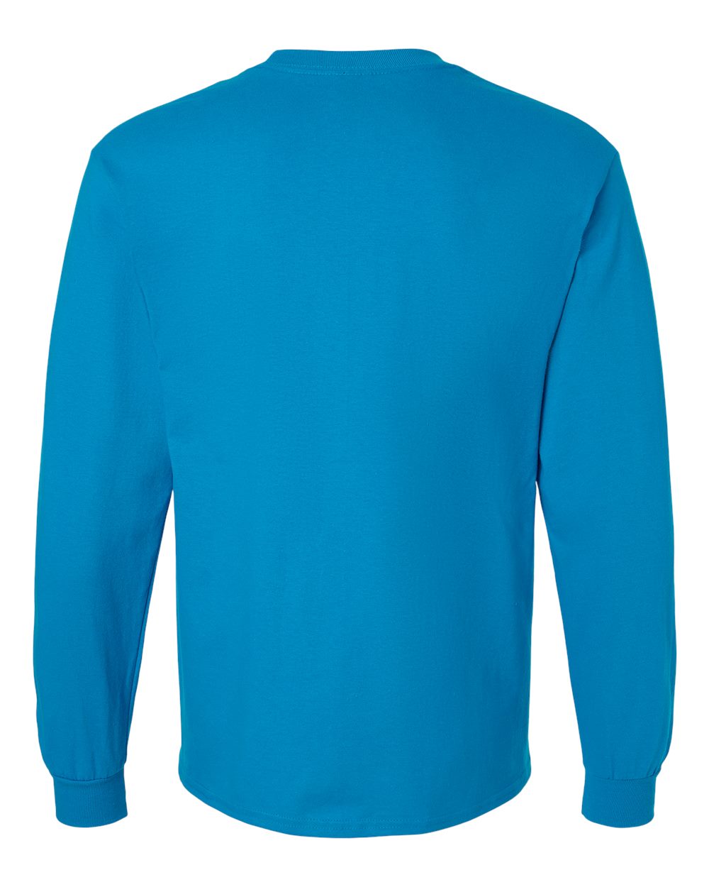 Front View of Sapphire Ultra Cotton® Long Sleeve T-Shirt - 2400