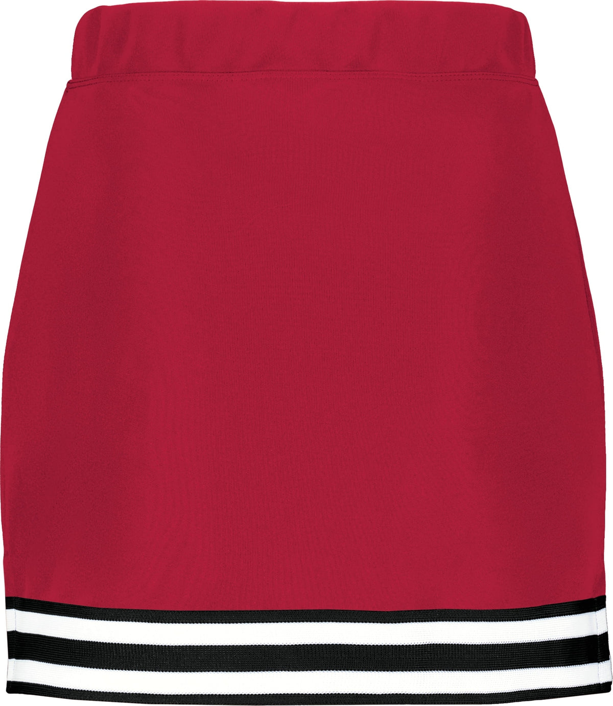 Rear View of SCARLET/BLACK/WHITE GIRLS SQUAD CHEER SKIRT