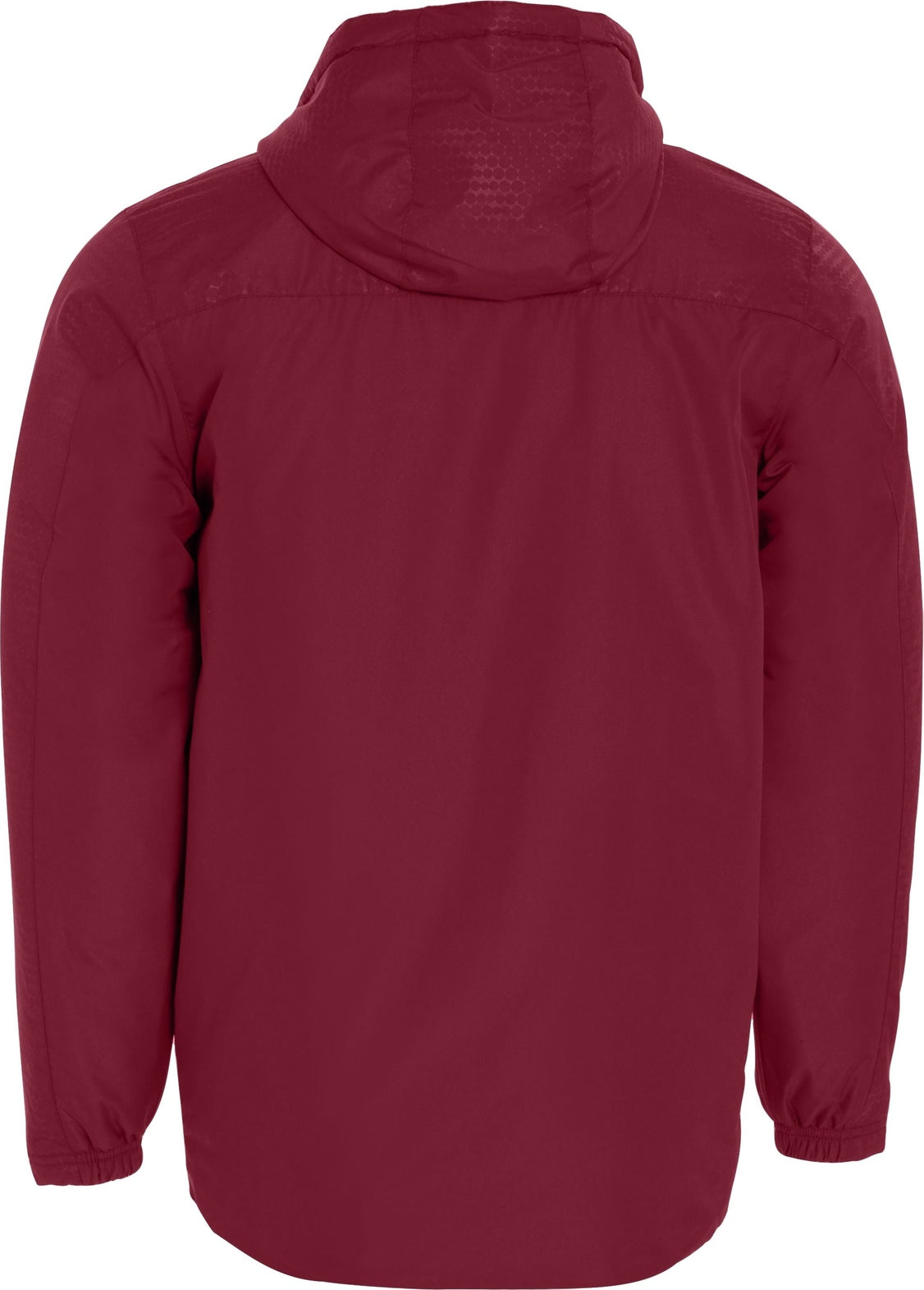 Rear View of SCARLET/CARBON BIONIC HOODED JACKET