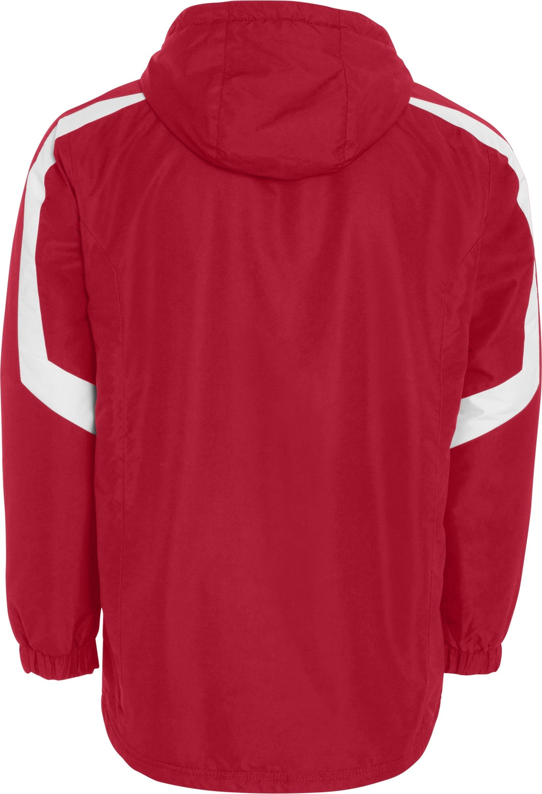 Rear View of SCARLET/WHITE CHARGER JACKET