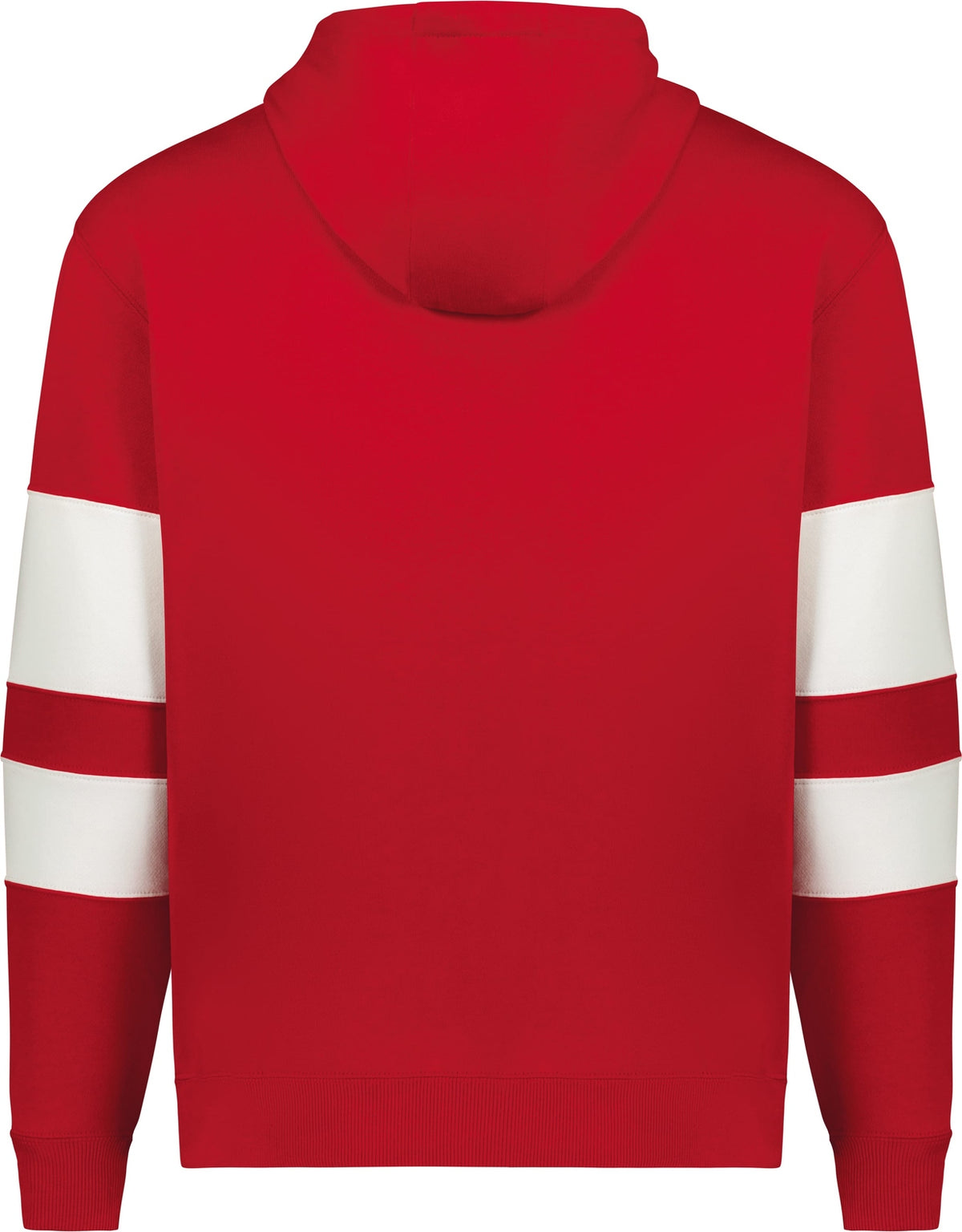 Rear View of SCARLET/WHITE JACKSON WAY HOODIE