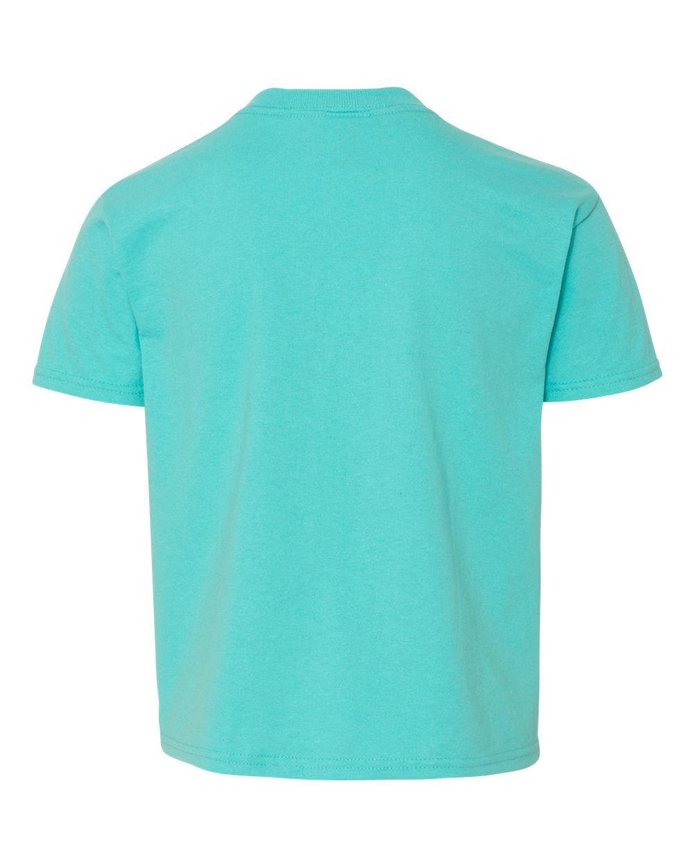 Front View of Scuba Blue Dri-Power® Youth 50/50 T-Shirt - 29BR