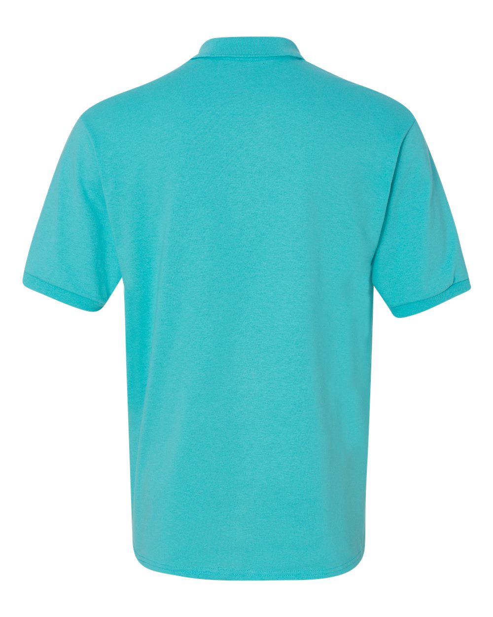 Rear View of Scuba Blue SpotShield® 50/50 Polo - 437MSR