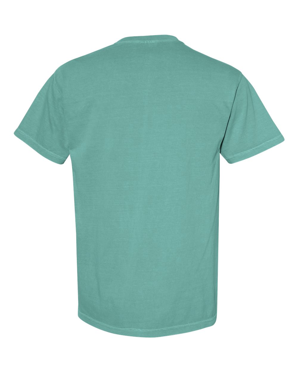 Front View of Seafoam Garment-Dyed Heavyweight Pocket T-Shirt - 6030