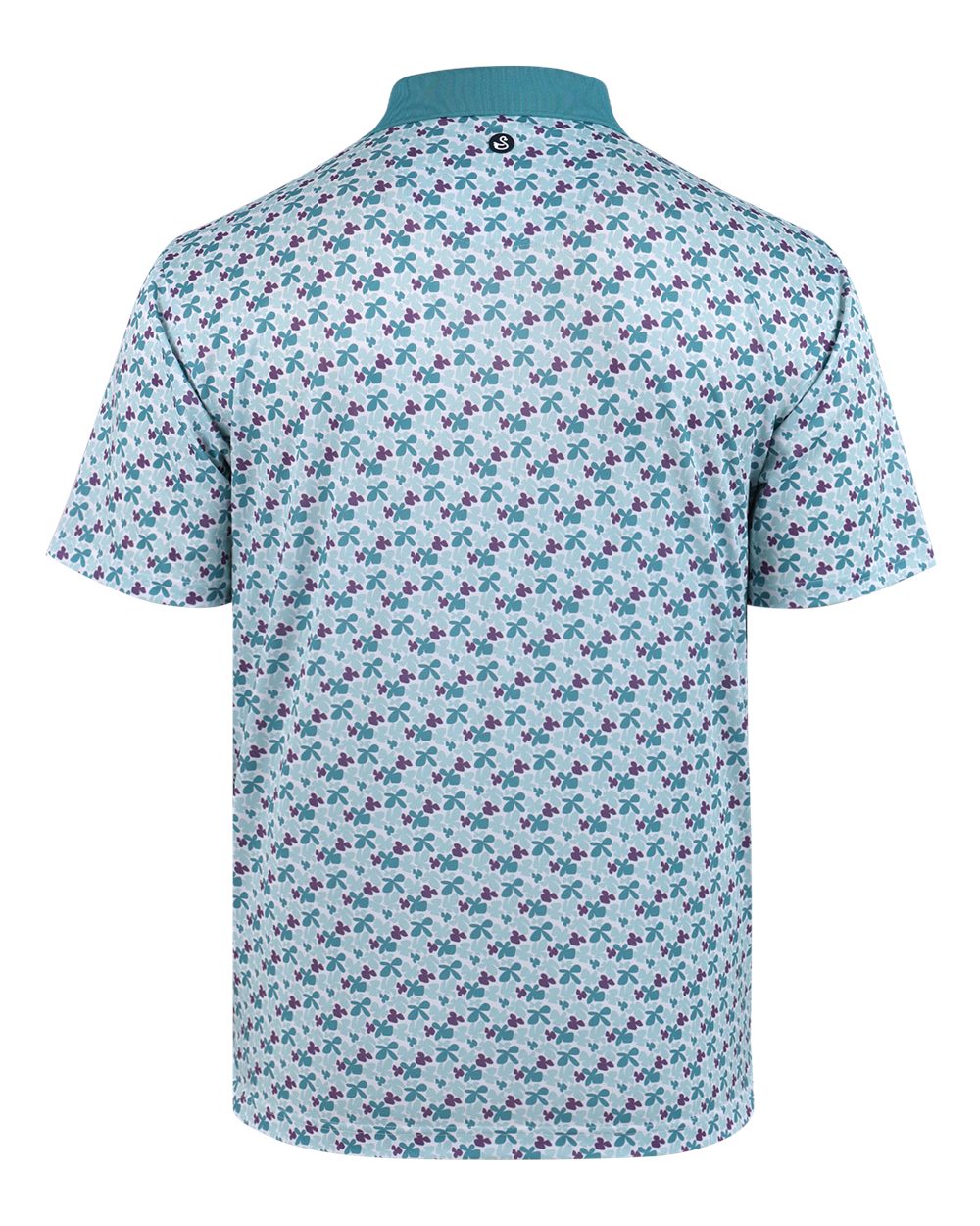 Rear View of Seafoam Men's Mike V Polo - P10519