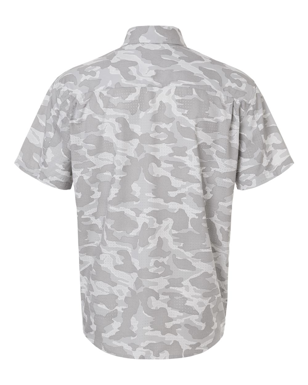 Rear View of Seagull Men's Tidepoint Printed Short Sleeve Shirt - H1500220 plain