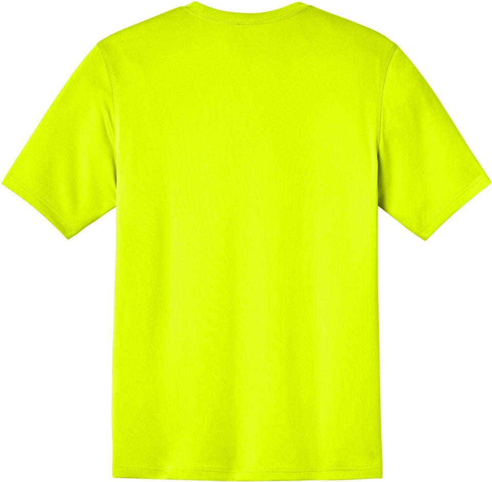 Rear View of SftyYellow CornerStone Tall Workwear Pro Short Sleeve Pocket Tee TLCS440P