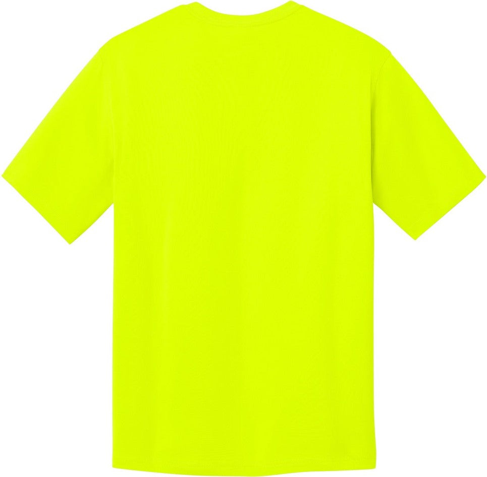 Rear View of SftyYellow CornerStone Workwear Pro Short Sleeve Tee CS440